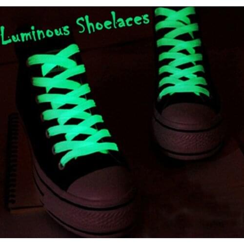 1 Pairs 60/80/100cm Flat Reflective Luminous Shoe Laces Glowing Runner Elastic Shoelaces Unisex for Sport Sneakers Canvas Shoes