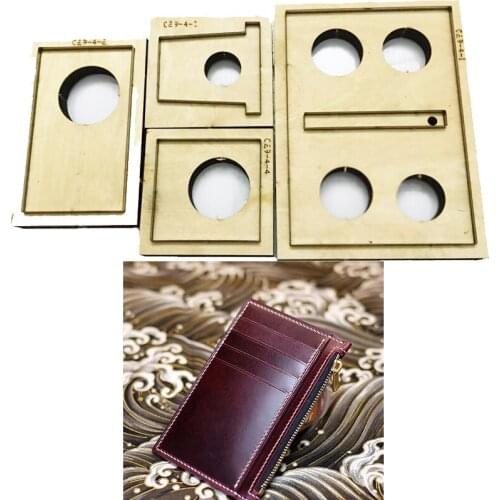 Japan Steel Blade DIY Leather Craft Men Zipper Card Holder Die Cutter Cutting Knife Mould Hand Machine Punch Tool 130x90x5mm