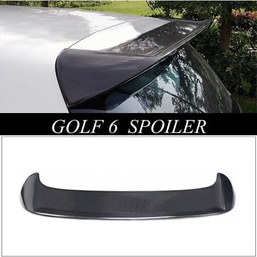 MONTFORD Carbon Fiber Rear Lip Spoiler Trunk Boot Wing Car Styling For Volkswagen VW Golf 6 Standard Non GTI R 2010 2011 2013