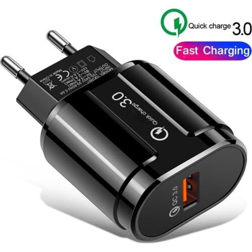 QC 3.0 Phone Charger Quick Charge 3.0 USB Charger Fast Charging Adapter For Samsung S10 Note 9 Xiaomi Redmi Honor Huawei LG HTC