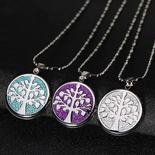 3 Color Tree of Life Pendants For Men Women Stainless Steel Pendant Necklace