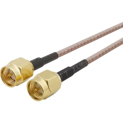 5Pcs 30CM SMA Male To SMA Male Plug RG316 Cable Nut Bulkhead Extension Coax Jumper Pigtail SMA Connector