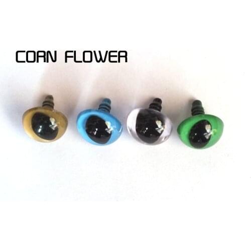 Big size cat eyes--18mm plastic safety eyes & white hard washer for diy doll findings-4color