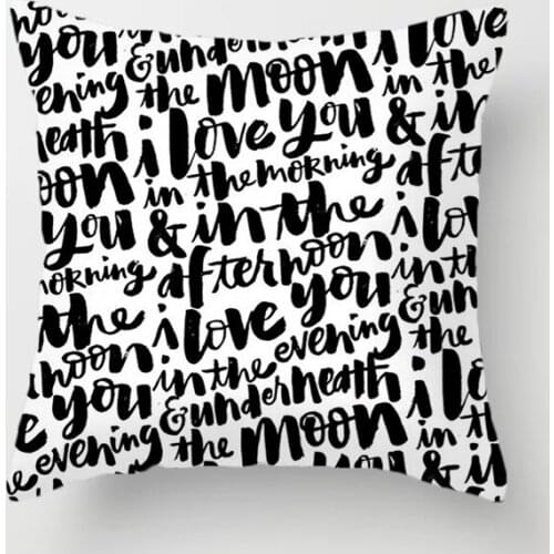 Sweet Words Throw Pillow Case Cushion Covers for Home Sofa Chair Decorative Pillowcases