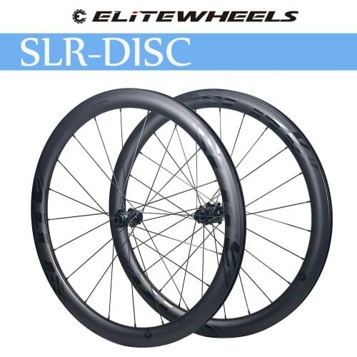 ELITEWHEELS SLR 700c Disc Brake Carbon Road Bike Wheel Cyclocross Wheelset Tubular Clincher Tubeless RD14 Ratchet System Hub