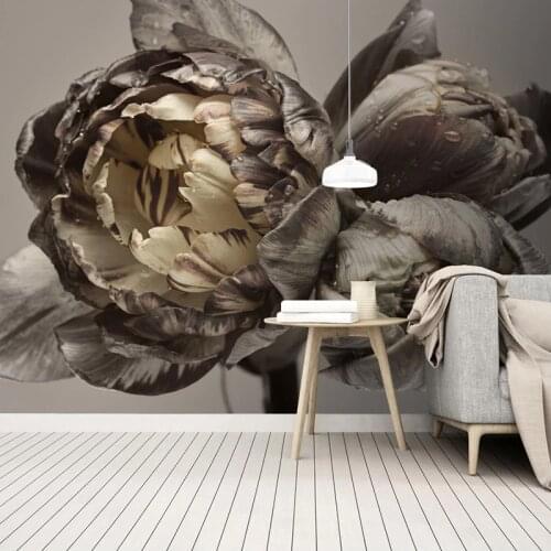 Custom Photo Wall Paper 3D Retro Floral Flowers Mural Bedroom Living Room Sofa TV Background Wall Murals Wallpaper Home Decor