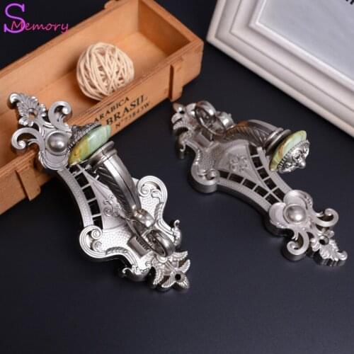 Classical Flower Curtain Tie Back Metal Tieback Holders Wall Hooks Hanger Accessories Home Decor