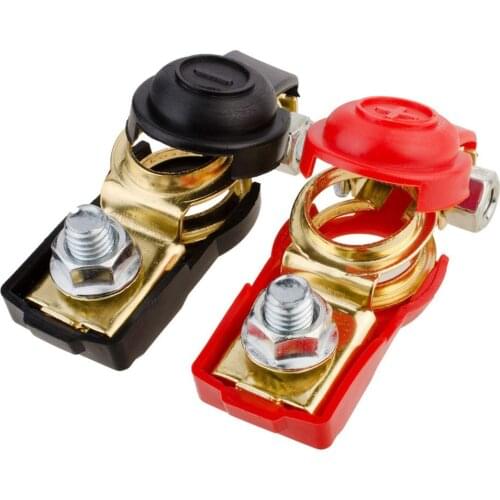 Pure Copper High Current Battery Clamp Car Battery Terminal Pile With Insulated Sheathed Battery Terminal Block