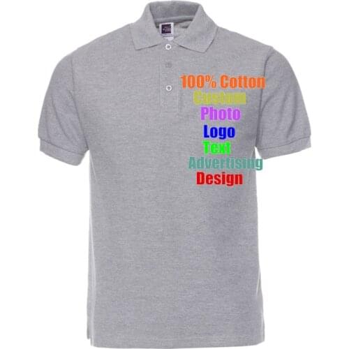 Company Team Family Custom Logo Printed advertising T Shirt Men Camiseta Masculina Casual Tee Shirt Homme Turn Down Collar 2018