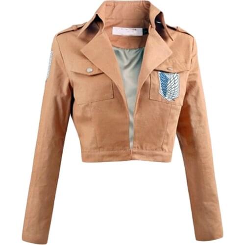 Anime Attack on Titan Cosplay Shingeki No Kyojin Survey Corps Cosplay Costume Coat+Scarf For Adult Women