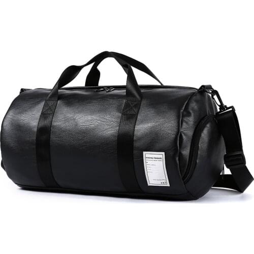 Leather Travel Bag Handbag Large Capacity Duffle Fashion Waterproof Portable Handbag Leather Shoulder Business Luggage Bag Male