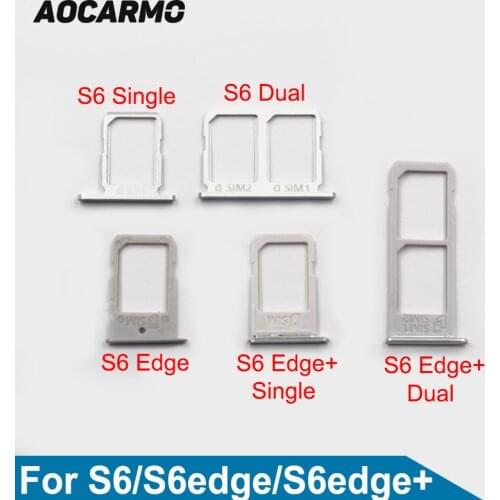 Aocarmo Metal Nano Sim Card Tray Slot Holder Case For Samsung Galaxy S6 S6edge Plus G920 G925 G928 Gold/Silver/Grey