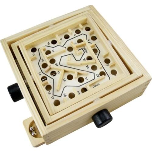 Mini Wooden Labyrinth Board Game Ball Wood Puzzle Magic Cube Children Desk games Pinball Maze Board Game Family educational Toys