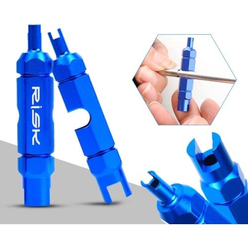 Multi-function Bicycle Value Remove Tools CNC Alloy Road MTB Bike Valve Disassemble Tool For Schrader Presta Extender Tubulars