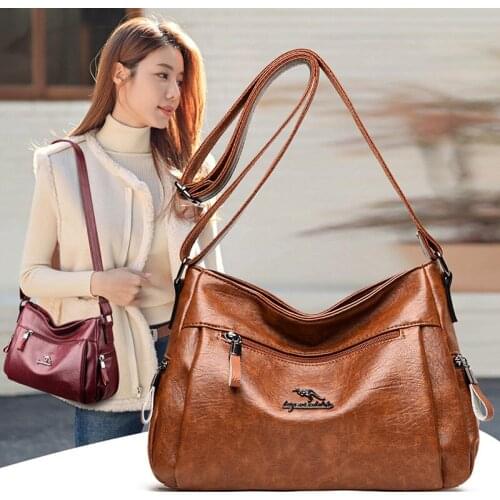 Soft PU Leather Shoulder Crossbody Bags for Women 2021 New Luxury Handbags Women Bags Designer High Quality Messenger Bag Sac