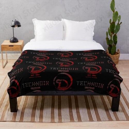 Tech Noir Terminator night-club Throw Blanket Sherpa Bedspread Blanket Picnic soft Blankets