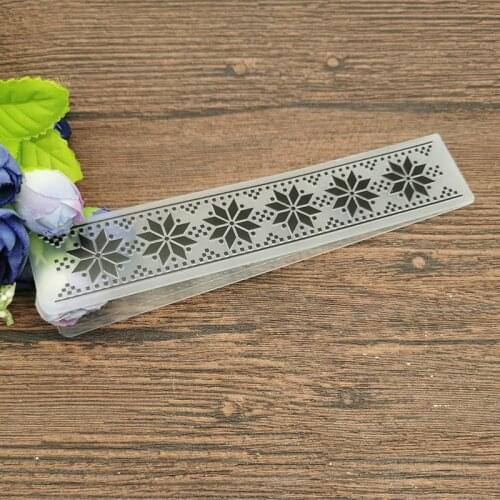 15x3cm plastic Pine leaves craft card geometric Plastic Embossing Folder For Scrapbook DIY Album Card Tool Plastic Template