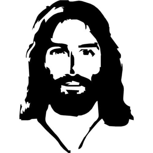 SLIVERYSEA 9.5cm*12.7cm Jesus Figure Car Stickers Christian Religion Vinyl Car Styling Car Window Sticker and Decal
