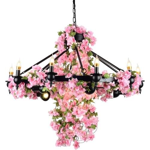 Modern minimalist bar hall creative chandeliers flowers and plants chandeliers restaurant hot pot shop art chandelier