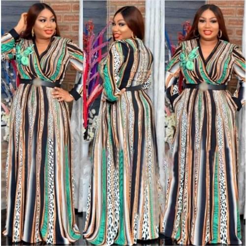 2021 Spring Autumn Long Sleeve African Clothing African Long Dresses For Women Fashion Africaine Robe Maxi Dress Africa Clothes