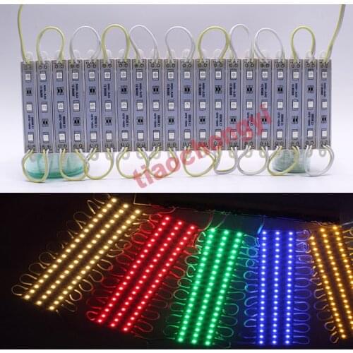 5050 DC12V SMD 3leds 5leds 6 leds Module Light Fairy Strip Red Green Blue White Waterproof IP65 Advertising lamp 20pcs 500pcs