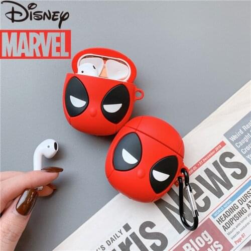Disney Marvel Deadpool wireless earphone shell is suitable for iPhone airpods1/2/pro3 mens earphone shell Bluetooth-compatible