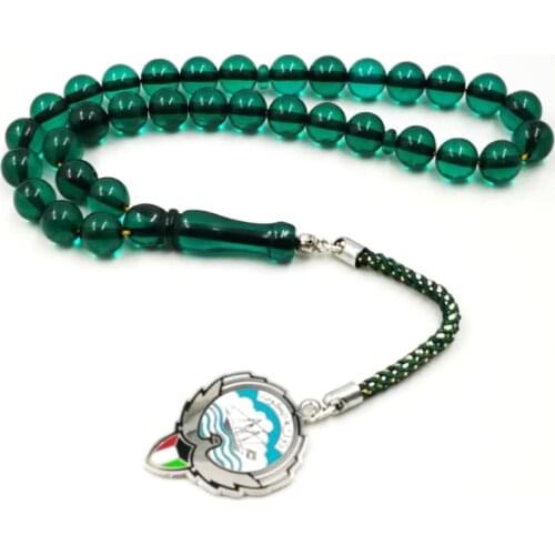 Kuwait Green Rosary Muslim Tasbih Kuwait March 8 prayer beads pusheen Mans Green Accessories jewelry Misbaha Islamic Bracelets