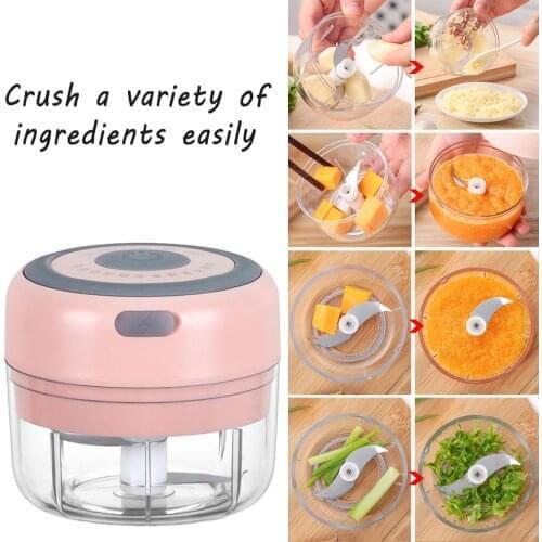 Electric Garlic Masher Sturdy Meat Crusher Meat Grinder Durable Mini Crusher Chopper USB Charging For Crushed Garlic Ginger Chil