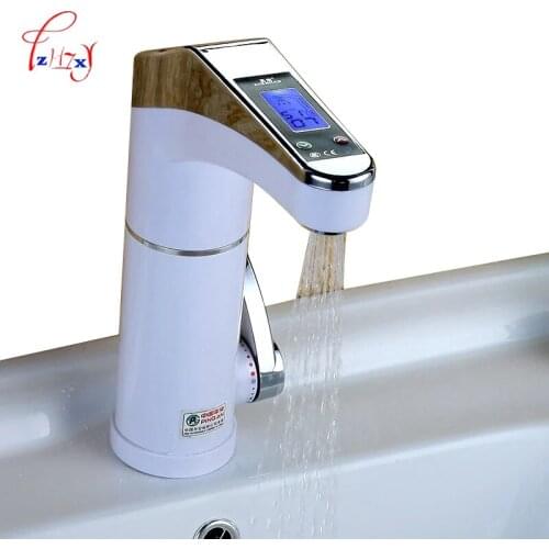 Intelligent automatic LCD display Instant electric water heating Faucet ZH-SC Hot and cold water faucet 220v 1pc