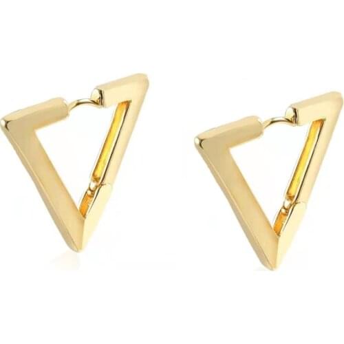 LOOXI Silver Gold Punk Hip-Hop Cuba Chain Gothic Studs Earrings for Fashion Women Jewelry Accessories Hoop Earrings 2021 Trend