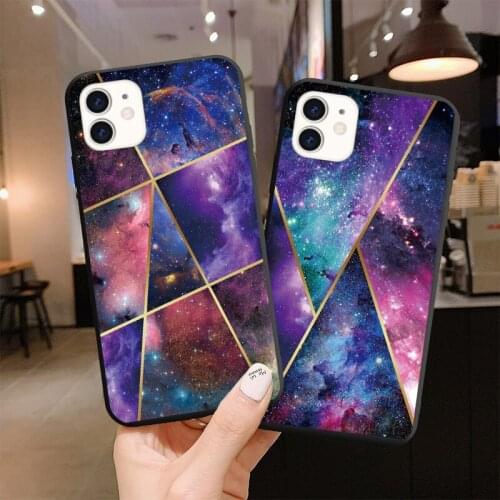 Starry Sky Matte Phone Case For iPhone 6s 7 8 Plus 12 Mini 11 Pro Max X XS Max XR SE 2020 Art Planet Soft Silicone Cover Fundas