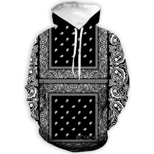 New Bandana Pattern 3D Print Causal Clothing Fashion Men Women Tracksuits Crewneck Hoodies Plus size S-7XL harajuku man hoodies