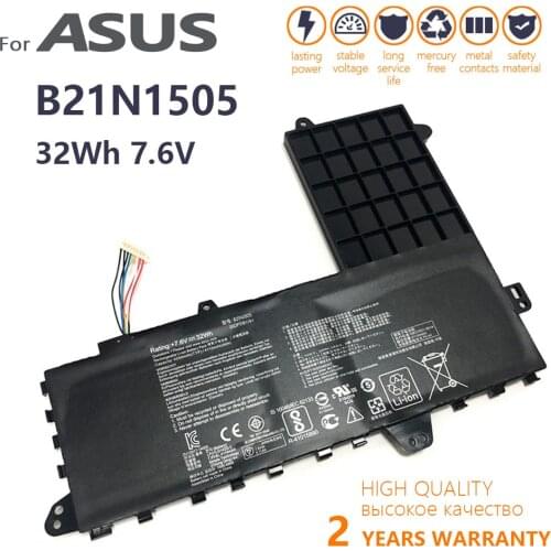 Genuine B21N1505 Original Laptop Battery For Asus E402NA-1R E402WA-2A E402SA-WX153T E402NA-GA165T 7.6V 32WH 0B200-01400500