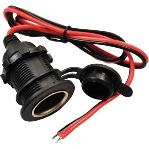 NCHTEK 12V~24V Car Charger Cord Female Cigar Cigarette Lighter Socket Jack Adapter Cable About 1M/Free shipping/10PCS