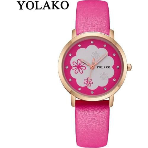 Neue Mode Frauen Romantische Sternen Himmel Handgelenk Uhr Casual Luxury YOLAKO Marke Leder Strass Uhren Uhr Relogio Feminino