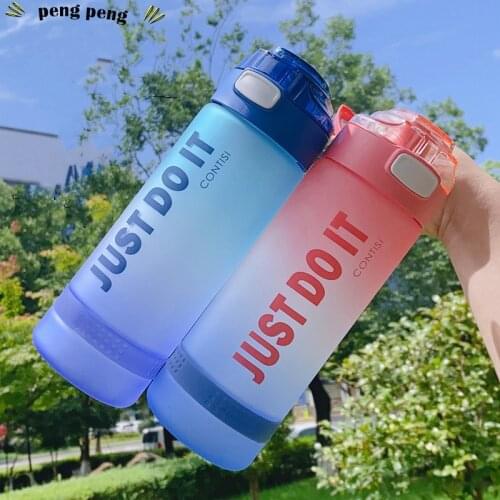 New Creativity Portable With Straw Plastic Cup High Capacity Water Bottle Outdoor Movement Kettle Space Cup vasos de plástico