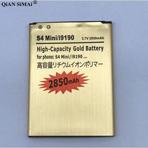 New High Quality 4 Pin 2850mAh Gold Battery For Samsung Galaxy S4 mini I9190 I9192 i9195 i9198 9195 9198 phone