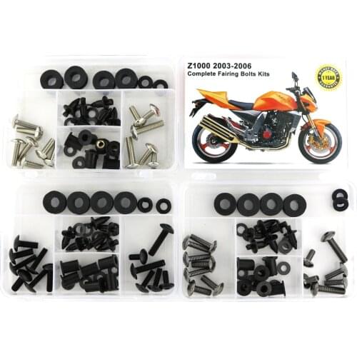 Fit For Kawasaki Z1000 2003 2004 2005 2006 Motorcycle Complete Full Fairing Bolts Kit Screws Nuts Fairing Clips