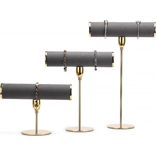 Bracelet Display Stand Microfiber Bracelet Jewelry Stand Support Watch Window Display Props Jewelry Metal Display Stand
