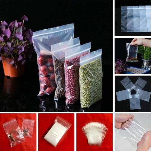 1000 2x3 /4*6cm Clear Reclosablel Zip Lock Poly Bag Transparent Jewelry Bag Plastic Small Storage Bag