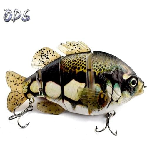 ODS Bass Fishing Lure 4 Segmented Jointed Swimbait Sinking Lure for Fishing Trout Pike Perch Walleye Muskie Shad