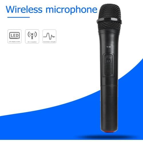 V10 V20 Smart Wireless Microphone condensador Handheld Mic with USB Receiver for Karaoke Speech Loudspeaker