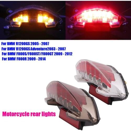 Motorcycle Rear Led Taillight Brake Turn Signal Set Silp on for BMW R1200GS F800S F800ST F800GT F800R R1200GS Adventure