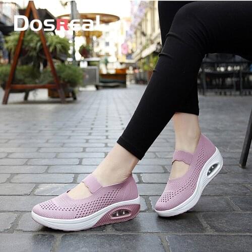 Women Summer Platform Females Air Cushion Casual Sneakers Ladies Outdoor Fashion Shake Shoes Comfort Plus Size 42