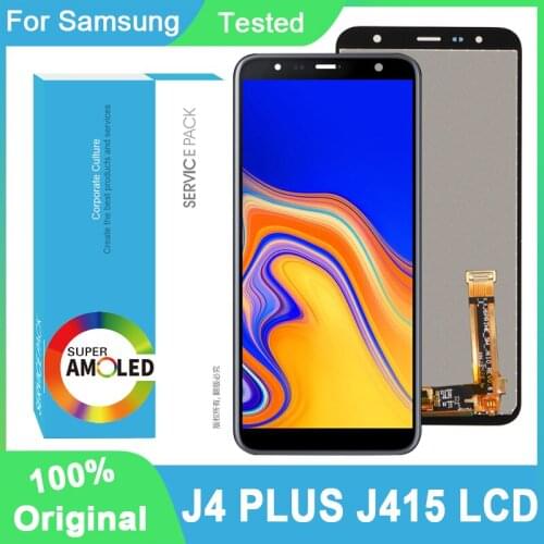 100% Original 6.0'' IPS LCD Display For Samsung Galaxy J4+ 2018 J4 Plus J415 J415F J410 Full LCD Touch Screen Repair Parts