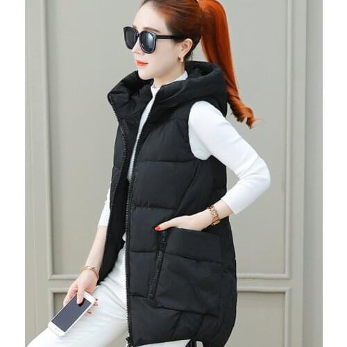 Winter Warm Women Plus Size Slim Down Wasitcoat Korean Ribbon Decoration Big Pocket Vest Jacket Zipper Hooded Vest Camouflage