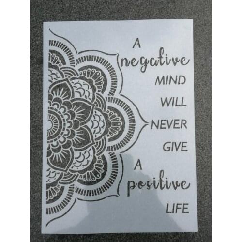 1pc Size A4 A3 A2 DIY Layering Mandala Stencils Wall Painting Scrapbook Coloring Embossing Album Decorative Template