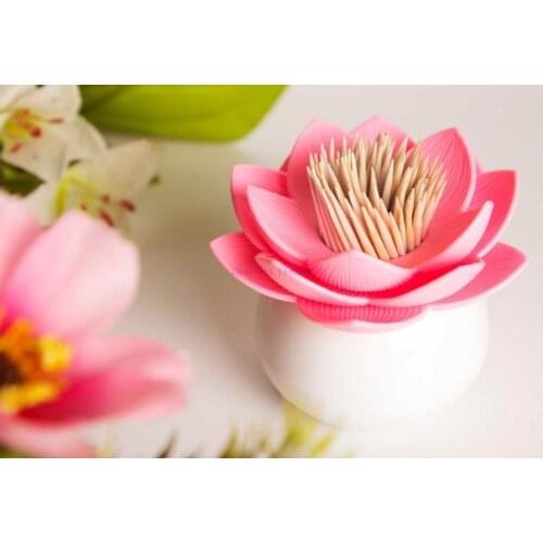 100pcs Cotton swab box lotus cotton bud holder base room decorate / Lotus Toothpicks holder Toothpick case Toothpicks Holder