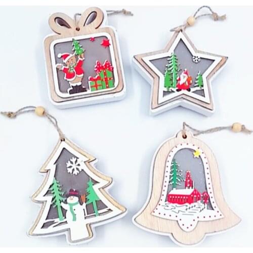 19 Christmas decorations for luminous wood products in small colored houses christmas decorations for home outdoor xmas