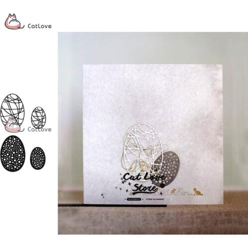 2PCS Egg Easter Metal Cutting Dies Stencils For DIY Scrapbooking Paper Card Decorative Craft Dies Embossing Die Cuts New 2019